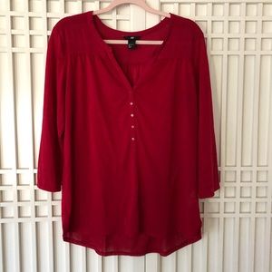 H&M red size L top